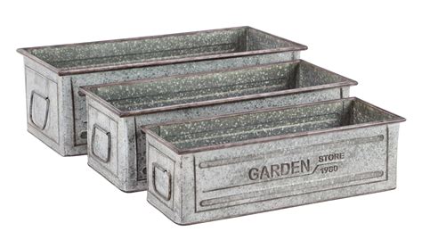 galvanized metal planter box|rectangular galvanized planter box.